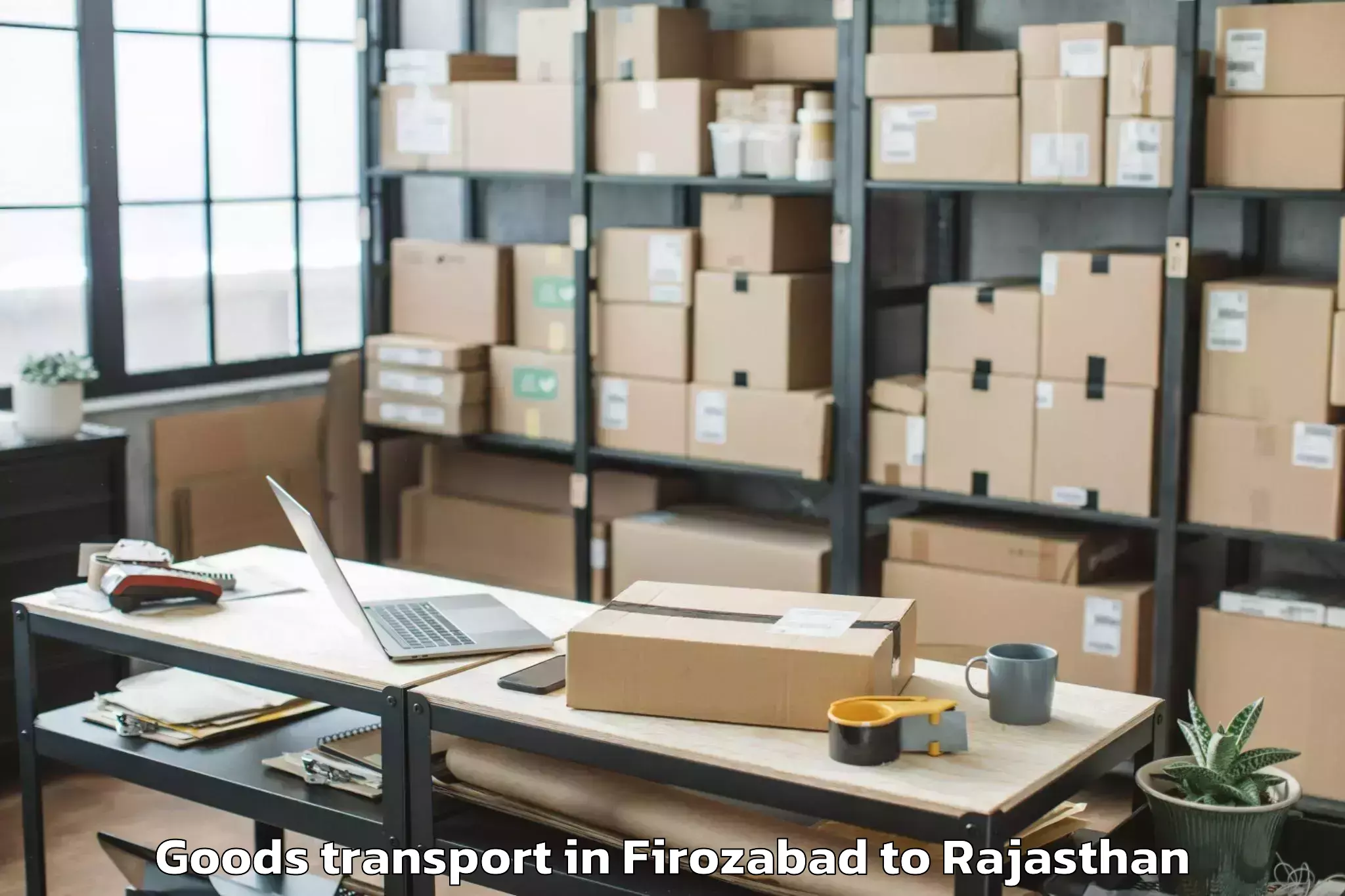 Trusted Firozabad to Kotputli Goods Transport